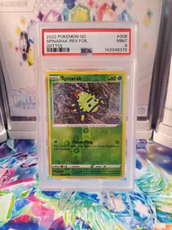 Pokemon Spinarak (Ditto) 006/078 Pokemon GO Reverse Holo - MINT - PSA 9 - Image 1