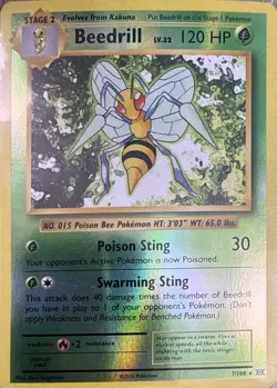 Beedrill 7/108 Rare Evolutions Pokemon Reverse Holo NM/M - Image 1