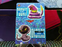 Pokemon Pocket Monsters Vending Prism Holo Vintage Sticker #594 EKANS ARBOK rare - Image 1