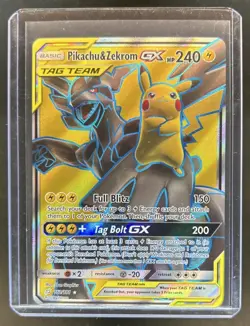 2019 Pokemon SM Team Up Pikachu Zekrom GX Ultra Rare #162/181 - Image 1