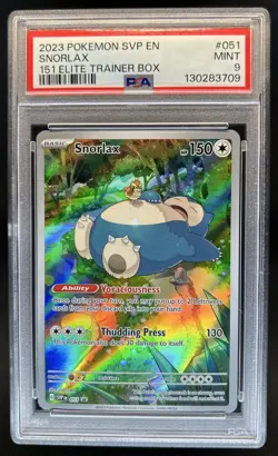 2023 Pokemon SV Black Star Promos Snorlax #051 PSA 9 - Image 1