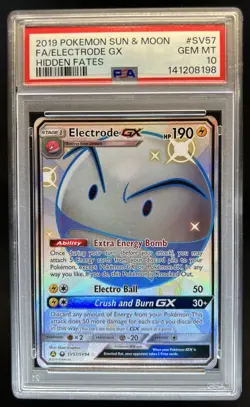 2019 Pokemon SM Hidden Fates Electrode GX Shiny Vault #SV57/SV94 PSA 10 GEM MINT - Image 1