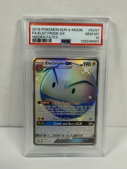 Pokemon Electrode GX SV57/SV94 Hidden Fates Full Art PSA 10 - Image 1
