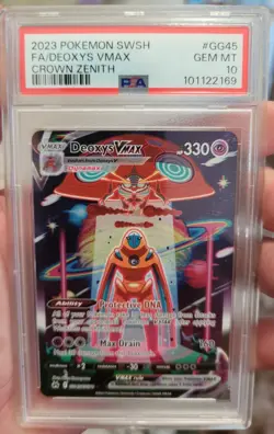 2023 POKEMON SWORD & SHIELD CROWN ZENITH #GG45 FULL ART/DEOXYS VMAX PSA 10 - Image 1