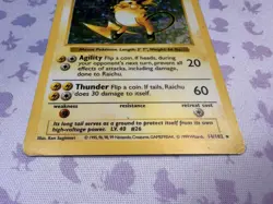 Pokemon Raichu Base Set Holo SHADOWLESS 14/102 Wizards of the Coast 1999 - Image 5