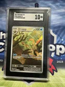 2023 Pokemon 151 Omanyte 180/165 Full Art Illustration Rare SGC 10 Gem mint - Image 1