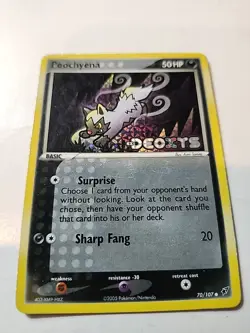 2005 Pokemon POOCHYENA 70/107 - Ex-Deoxys Reverse Foil - Image 2