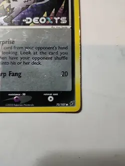 2005 Pokemon POOCHYENA 70/107 - Ex-Deoxys Reverse Foil - Image 3