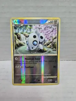 2010 Pokemon TCG HGSS Triumphant Aron Reverse Holo Rare 56/102 LP 56/102 - Image 1