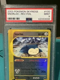 PSA 9 SNORLAX-REV.FOIL SKYRIDGE #100 2003 POKEMON MINT WOTC Low POP 126 Ereader - Image 3