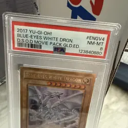 2017 MVP1-ENGV4 BLUE EYES WHITE DRAGON MOVIE PACK GOLD Limited ED. DSOD PSA 8 - Image 3