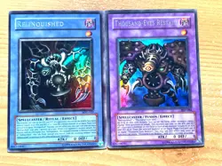 yugioh Thousand-Eyes Restrict PSV-084 + Relinquished MRL-029 Unlimited Ed Played - Image 2