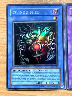 yugioh Thousand-Eyes Restrict PSV-084 + Relinquished MRL-029 Unlimited Ed Played - Image 3