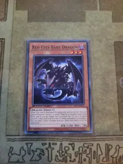 YUGIOH RED-EYES BABY DRAGON SBC1-EN110 COMMON 1ST ED NM SPEED DUEL - Image 1