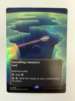 Cascading Cataracts (#50) - Foil Extended Art EOS NM MTG - Image 1