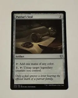 MTG Patriar's Seal - Commander Legends Battle for Baldur's Gate NM - Image 1