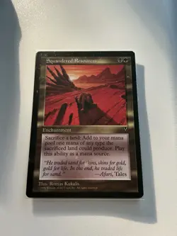 1x MTG Squandered Resources Visions Rare LP #3 - Image 1
