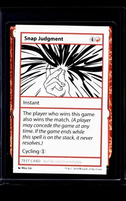 2024 MTG Magic the Gathering Mystery Booster 2 Playtest Thanos Snap Judgment - Image 1