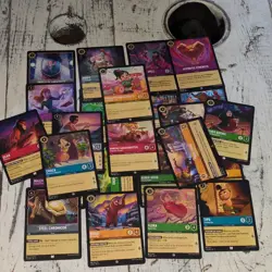 Disney Lorcana The First Chapter Lot 18 Scar Chaca Kenai Vanellope Rancis Cards - Image 1