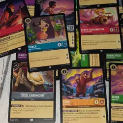 Disney Lorcana The First Chapter Lot 18 Scar Chaca Kenai Vanellope Rancis Cards - Image 2
