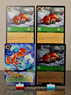 Disney Lorcana Winterspell Tod enchanted, cold foil, common 4 card lot, NM/M - Image 1