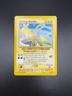 Pokemon TCG Shining Raichu Neo Destiny Holo Card 111/105 Secret Rare NM- - Image 1