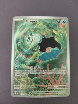 Pokemon Clamperl 195/182 Sv10: Destined Rivals Illustration Rare Holo TCG Card - Image 1