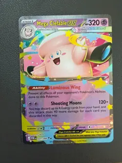 Mega Clefable Ex 31/88 Double Rare Holo Card - Pokemon Perfect Order Near Mint - Image 1