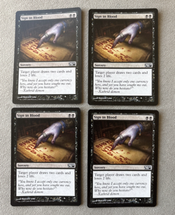 Magic The Gathering Magic 2010 4x Sign in Blood #112/249 MTG TCG CCG M10 Playset - Image 1