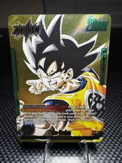 Son Goku SB02-033 Gold Leader Manga Booster 02 Dragon Ball Card English - Image 1