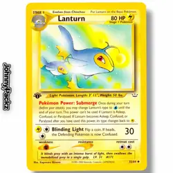 Lanturn 32/64 - 2001 Neo Revelation 1st Edition WOTC Pokemon Card VLP - Image 1