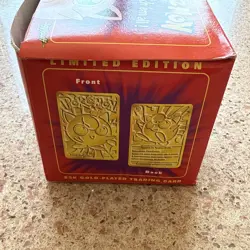 1999 Burger King /Nintendo Pokemon 23K Gold Plated Trading Card SEALED - Image 3