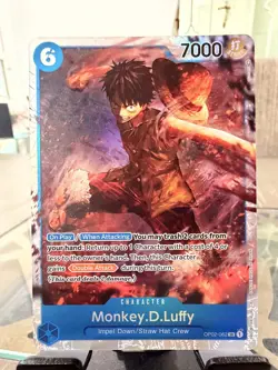 One Piece Card Game Paramount War Monkey.D.Luffy OP02-062 Super Rare Near Mint - Image 1