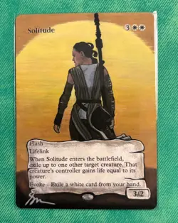 Solitude Rey Altered Art Magic The Gathering Mtg Hand Painted Card - Image 1