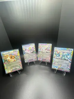 Pokemon Eevee, Espeon, Sylveon, Vaporeon Prismatic Evolutions 4-Card Lot - Image 1