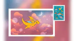 Pokemon Center Dreamy Dragonite Playmat & Sunny Sea Card Sleeves - Image 1