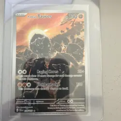 Paldean Tauros Holo Illustration Rare Card 218/193 Sv02: Paldea Evolved - Image 1
