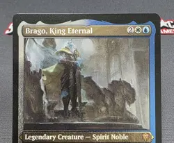 MTG FOIL ETCHED Brago, King Eternal- DAMAGED -Commander Legends Magic Card #516 - Image 3