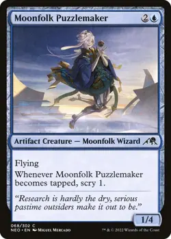 MTG Moonfolk Puzzlemaker - Kamigawa: Neon Dynasty (NEO) NM Common #68 - Image 1
