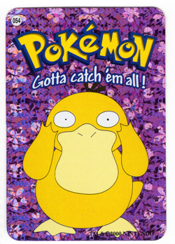 Psyduck #054 - Vintage Pokemon Vending Prism Holo Sticker Card 2000 Nintendo - Image 1