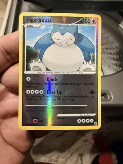 Pokemon Cards: Snorlax 37/130 Diamond and Pearl Reverse Holo LP+ - Image 1