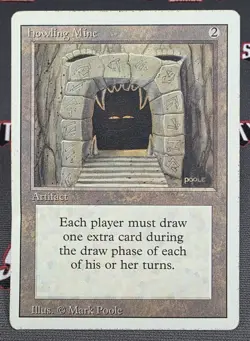 MTG Howling Mine- DAMAGED -3rd Edition Magic the Gathering Card #251 - Image 1