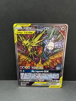 Pokemon TCG Moltres Zapdos Articuno GX SM210 Hidden Fates Black Star Promo Card - Image 1