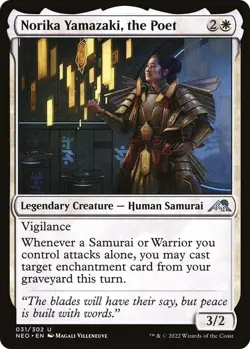 MTG Norika Yamazaki, the Poet - Kamigawa: Neon Dynasty (NEO) NM UC #31 - Image 1