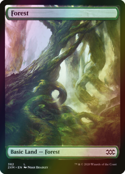 MTG Forest (382) Full Art Foil ** Double Masters ** English (NM) - Image 1