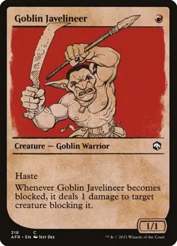 MTG Goblin Javelineer Showcase ** Forgotten Realms ** English (NM) - Image 1