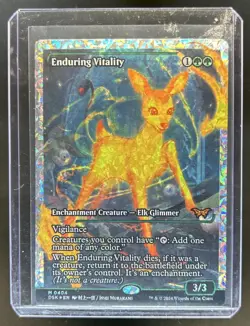 2024 Magic MTG Duskmourn: House of Horror Enduring Vitality Fracture Foil #0404 - Image 1