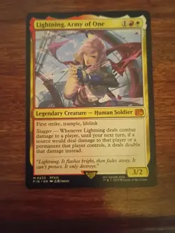 LIGHTNING, ARMY of ONE Final Fantasy Magic The Gathering MTG mythic Rare legend - Image 1
