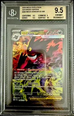 Mega Gengar Ex #284/217 - 2026 Pokemon ME Ascended Heroes - Gem Mint BGS 9.5 - Image 1