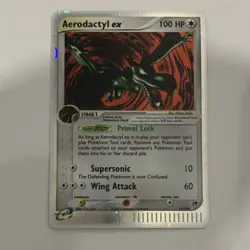 Aerodactyl ex 94/100 EX Sandstorm Holo Rare Pokemon Card 100 HP English 2003 - Image 1